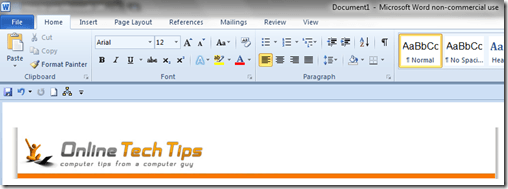 Clipped Image in a Word Document