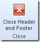 Close Header and Footer