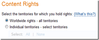 Rights for your Kindle eBook
