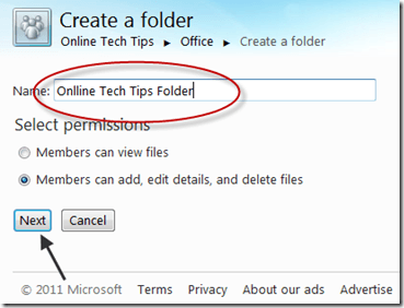 Create a Folder