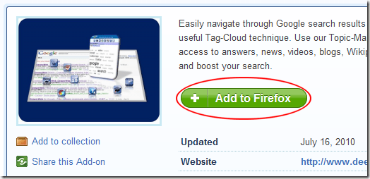 Download and Install DeeperWeb Firefox Add-on