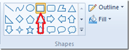 MS Paint Square Drawing Tool