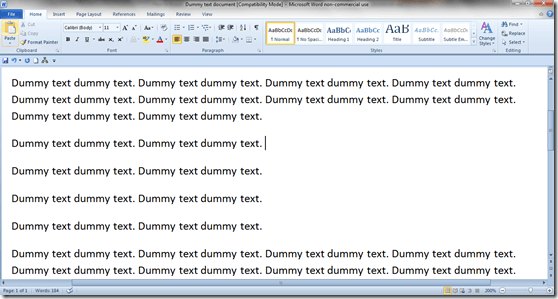 Dummy Test Document