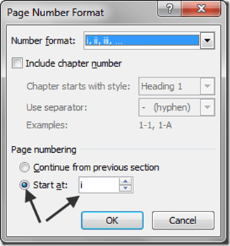 Roman Numberal Numbering