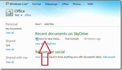 Show SkyDrive Files