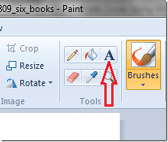 MS Paint Add Text Icon