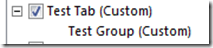 Test Tab and Test Group