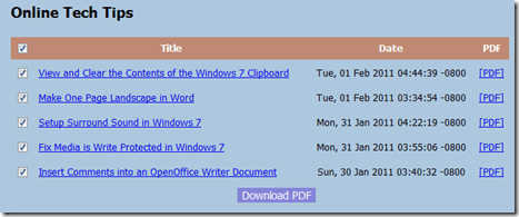 individual article downloads