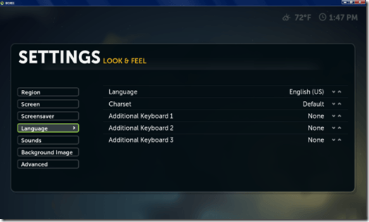 Boxee Language Settings