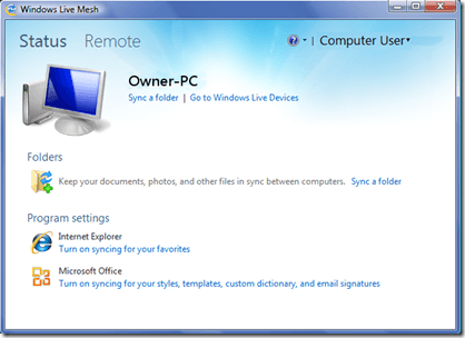 Windows Live Mesh