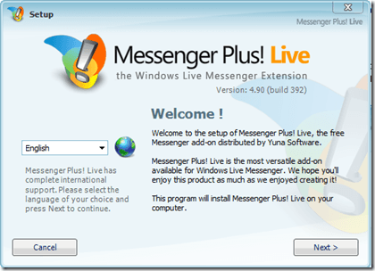 Install Messenger Plus! Live