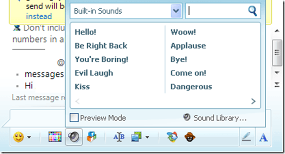 Messenger Emotion Sounds
