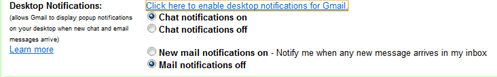 notification settings