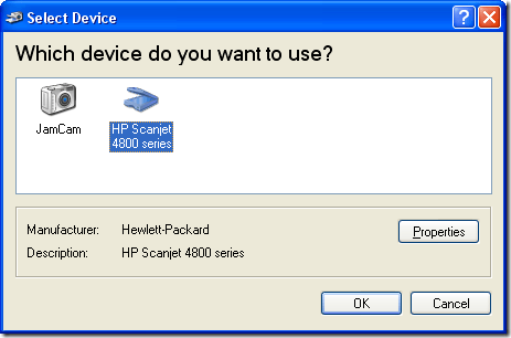 Choose Scanner