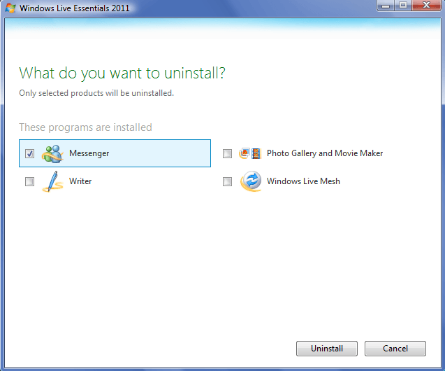 Messenger Windows Vista Service Pack 1