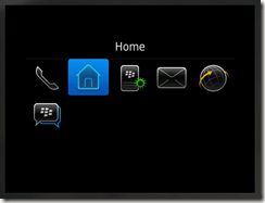 BlackBerry home screen