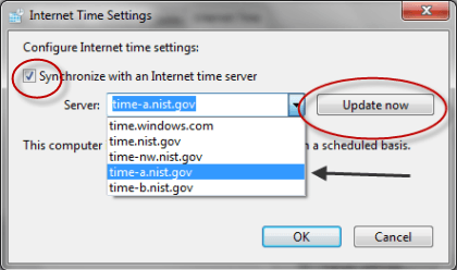 Change Internet Time Settings