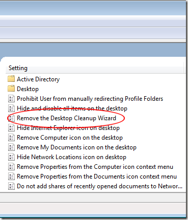 Click on Remove the Desktop Cleanup Wizard