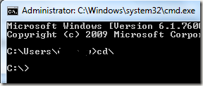 Command Prompt cd