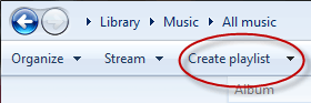 Create Playlist Choice