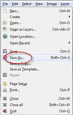 File Save As Window