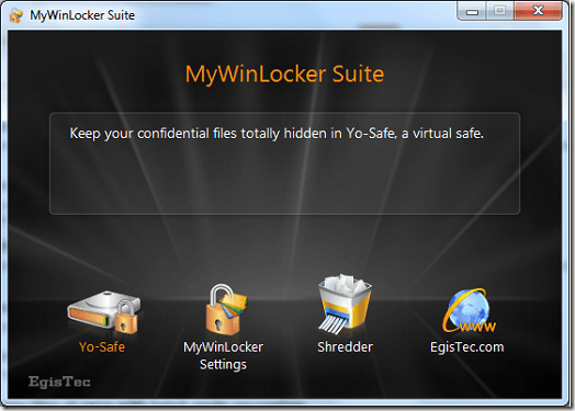 MyWinLocker Menu