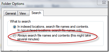 Search inside of files
