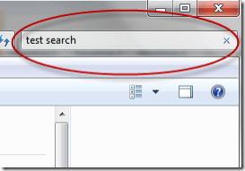 Upper Right Search Box