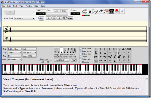 Anvil Studio MIDI Creation Software