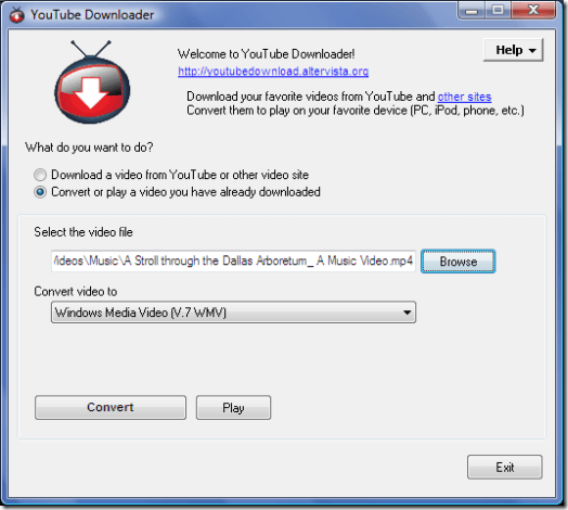 Convert YouTube Video to WMV Format