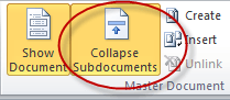 Collapse Subdocuments