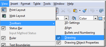 Drawing Toolbar