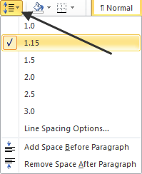 Line Spacing Options