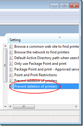 Prevent Deletion of Printers