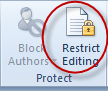 Restrict Editing
