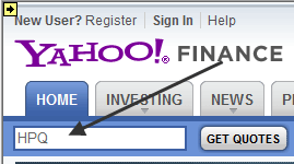 Yahoo Finance Page