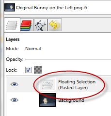 Floating Selection Pasted Layer