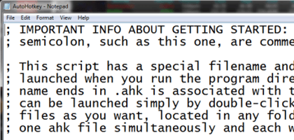 Initial Script from AutoHotKey