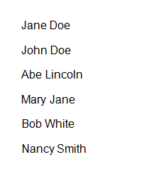 Initial List