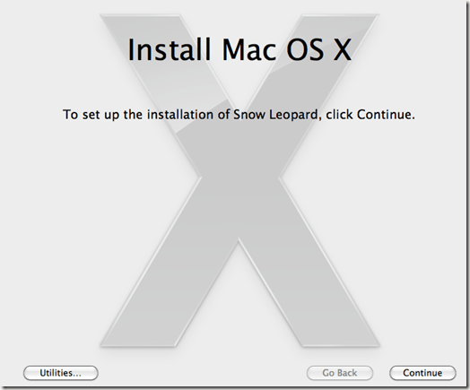 Install Screen 1 - OS X