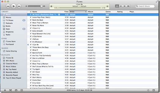 iTunes Window