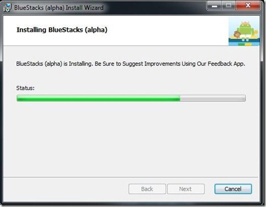 BlueStacks Installing