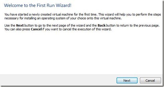 First Run Wizard
