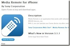 Sony Media Remote App