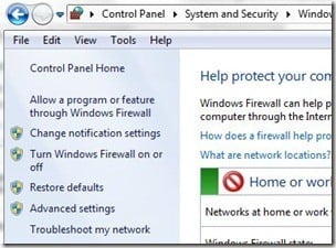 Firewall Advanced Settings