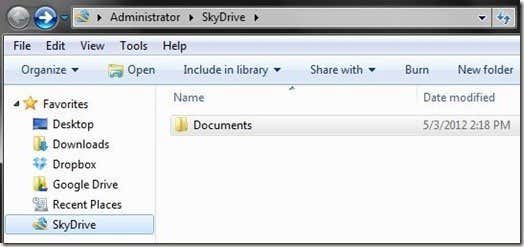 SkyDrive Installed