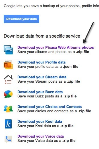 download picasa web albums