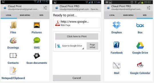 Cloud print google play