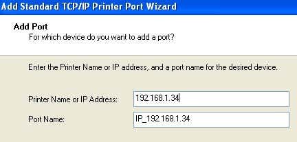 add tcpip port