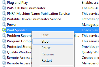 comment effacer le cache de stockage du spouleur d'impression windows 7